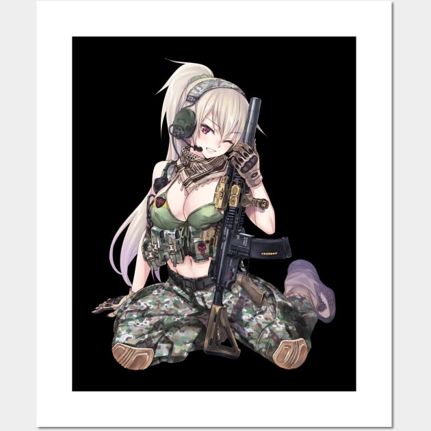 military anime girl special war Wall Art by M-HO design